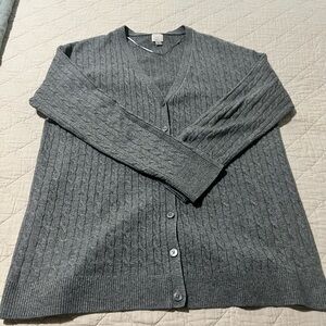 Gray Cable Knit Sweater